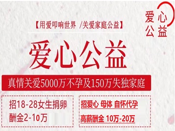 秦安捐卵助孕生子 爱心志愿者招募